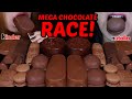 ASMR MEGA CHOCOLATE DESSERT RACE DOVE ICE CREAM BAR MOUSSE CAKE MILKA CHOCO WAFER KINDER CARD 먹방