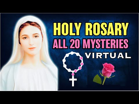 Holy Rosary ALL 20 Mysteries VIRTUAL🌹JOYFUL🌹LUMINOUS🌹SORROWFUL🌹GLORIOUS