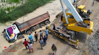 Download lagu Dumper Truck Accident In Water And Amazing Recovery Heavy With Crane Truck Extreme mp3