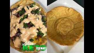 KETO FRIED BREAD TACO BOWL//INDIAN RECIPE