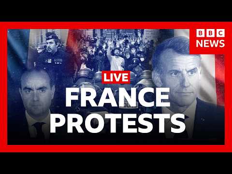 LIVE: Arrests in Paris as day of protests begins across France | BBC News