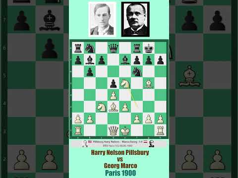 Plain Chess 166 || Harry Nelson Pillsbury vs Georg Marco, Paris 1900 @chessbuddies