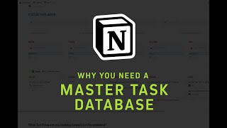 At the end of the video , you mention that at the end of the week, you move your completed tasks into the archives.1) Inside Archives, do you have another separate database for tasks in there too, whose sole purpose is completed or archived tasks? - Why you need a master task database in Notion