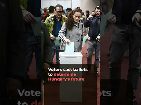 Voters cast ballots in pivotal Hungarian election | AJ #shorts