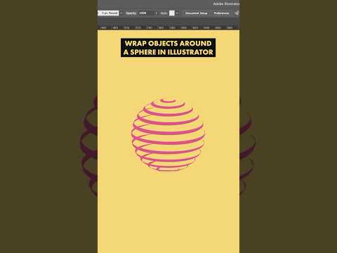 Wrap objects around a sphere in Illustrator