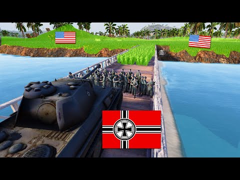 Can 100 WW2 Panzers Hold Bridge VS 2,500,000 US ARMY Soldiers!? - UEBS 2: New Mods Update