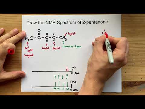 Draw the 1H NMR Spectrum of 2-pentanone