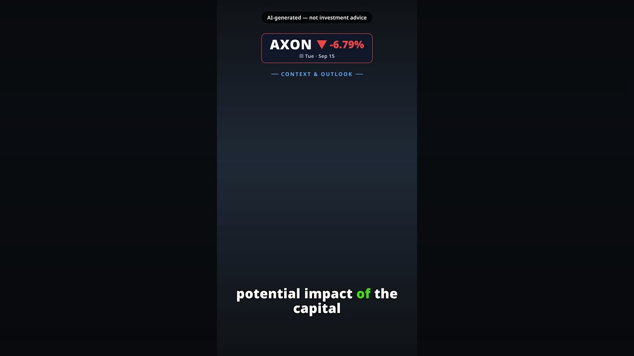 Why Is Axon Enterprise Stock Tumbling Today? AXON -6.79% (Sep 15)