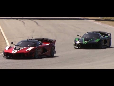 Loud Ferrari FXX K Evo, 599 XX, and  FXX // Laguna Seca