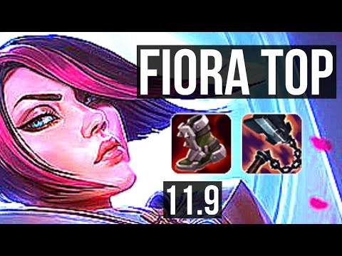 FIORA vs NOCTURNE (TOP) | 9/0/0, 7 solo kills, 66% winrate, Legendary | KR Grandmaster | v11.9