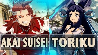 GBVSR:🔥AkaiSuisei (Wilnas) Vs Toriku (Yuel)🔥| High Level Gameplay.