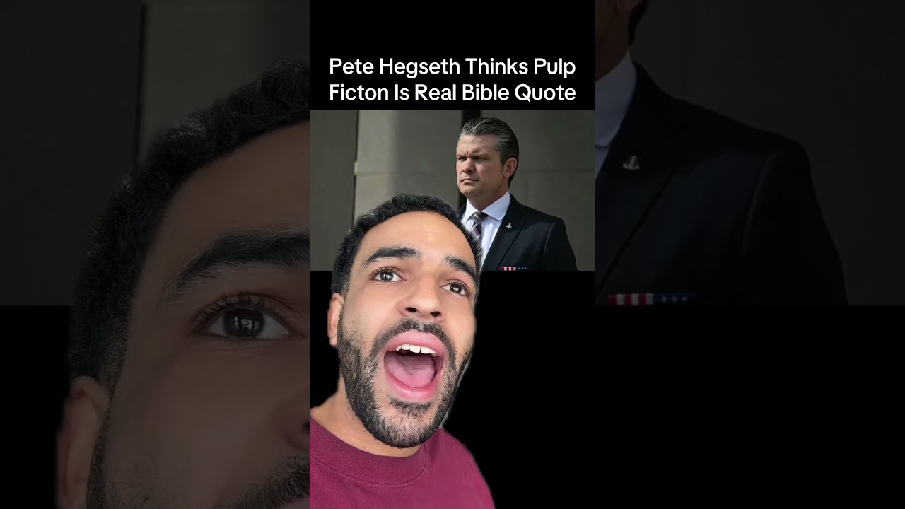 Pete Hegseth really thought the pulp fiction quote was a real bible quote 🤣 #politics #comedy