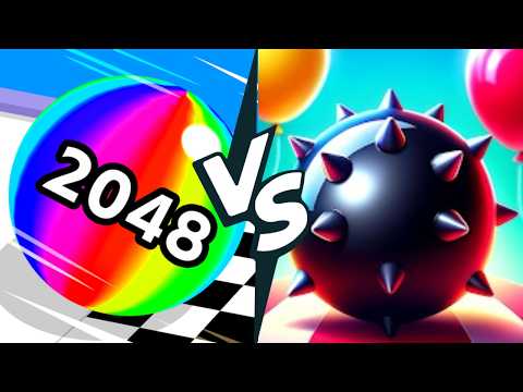 2048 | Puff Up Balloons (brain teaser puzzle games) vs Ball Run 2048 gameplay #cutiepie22yt
