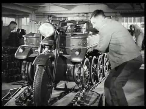 WK.2 seltene Aufnahmen 1943 Herstellung von NSU Kettenkrad Sd.Kfz. 2 für die Deutsche Wehrmacht