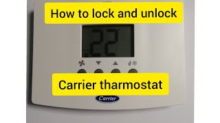 How to lock and unlock carrier tharmostat in hindi | how to lock tharmostat in hindi | #TechAcTech