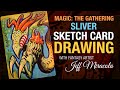 Magic The Gathering Artist Proof Card Sketch Of Sliver Creature By Artist Jeff Miracola