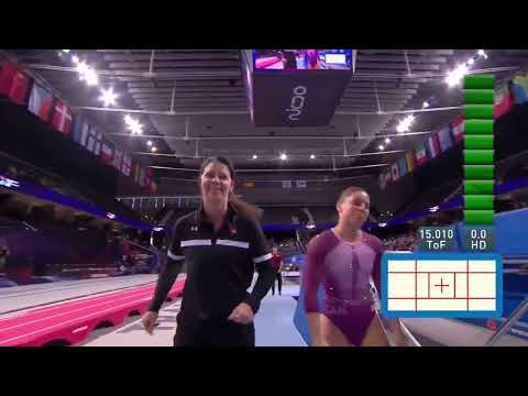 Perfect 10 2025 Pamplona World Championships Women's Trampoline Individual Bronze sophiane methot