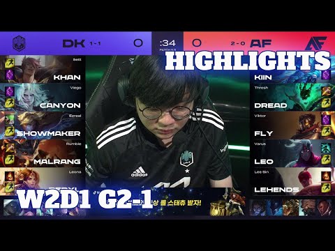 DK vs AF - Game 1 Highlights | Week 2 Day 1 LCK Summer 2021 | DAMWON Kia vs Afreeca Freecs G1