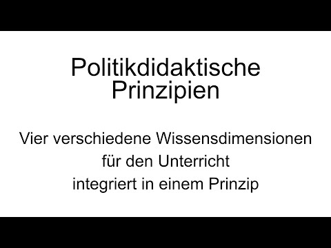 Politikdidaktische Prinzipien: Wissensdimensionen