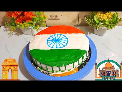 National Flag Cake || Tiranga Cake recipe