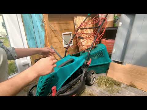 Fixing Bosch Rotak 37 14 lawn mower - carbon brush replacement