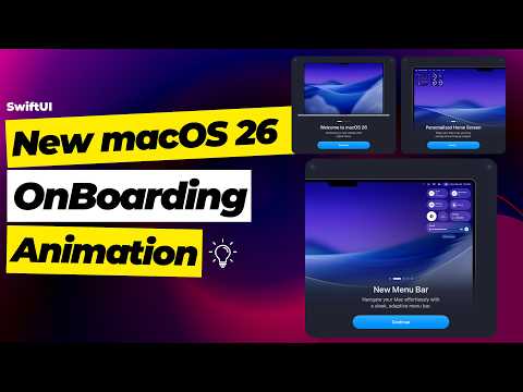 macOS OnBoarding Animation Using SwiftUI | Complex Animations | Xcode 26 thumbnail