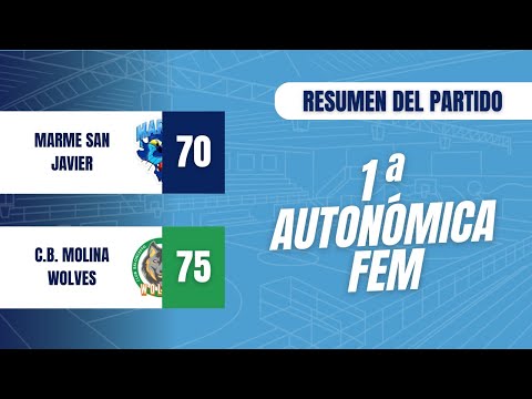 Resumen 1ª Autonómica Fem. Marme San Javier - C.B. Molina Wolves