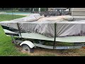 Boat Cover Loaded with Mosquito Larvae in East Brunswick, NJ
