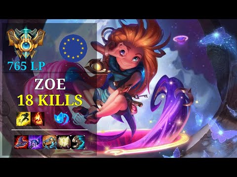 Zoe Mid vs Irelia - 18 kills - Just Smileee - EUW Challenger (765 LP)