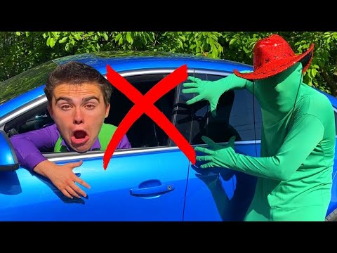 Green Man taped Door Car with Scotch Tape Challenge VS Mr. Joe on Opel Insignia OPC 13+