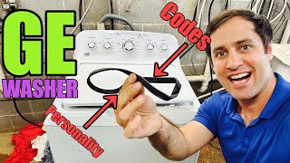 Why This GE Washer Isn't Washing or Spinning — Only 2 Error Codes, Bad Belt (GTW465ASN0WW)