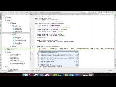 How To Save Basic User Data In Sqlite Database In Android