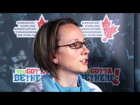 2012 Scotties Tournament of Hearts Draw 2 Media Scrum