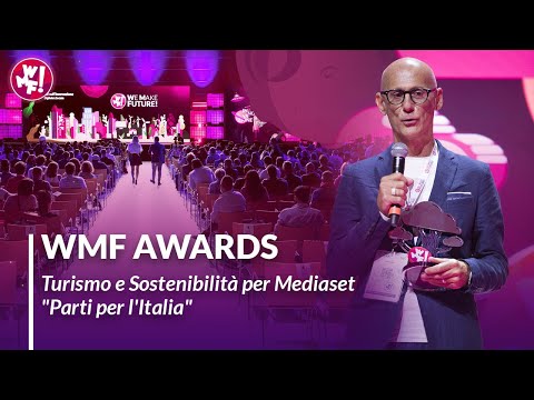 Cosmano Lombardo e I Sansoni consegnano il WMF Award a Mediaset per la campagna Parti per l'Italia