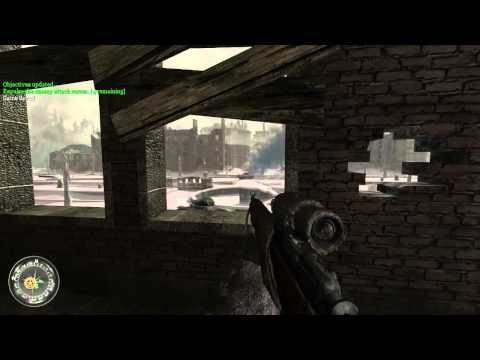 Call of Duty 2 Walkthrough HD Part 12 (Level 7 - Comrade Sniper) Veteran Difficulty