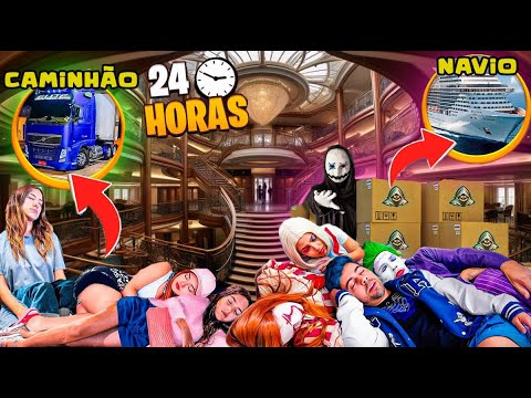 PASSAMOS A NOITE EM UM NAVIO, CASTELO, ÔNIBUS, HOTEL, CAMINHÃO, PISCINA VAZIA E OUTROS!! SINISTRO!!