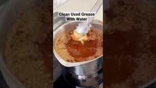Clean Used Cooking Oil With Water and Corn Starch