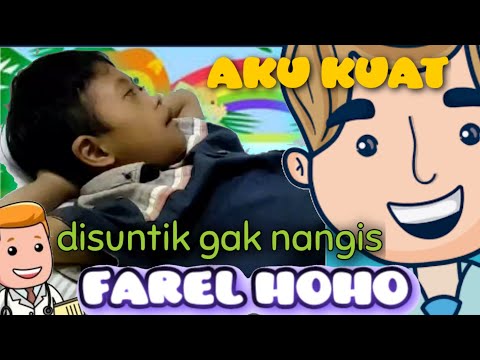 Farel disuntik gak nangis, aku kuat 👍