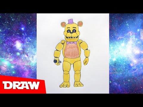 How to draw Fredbear, FNAF, Как нарисовать Фредбера, ФНАФ ...