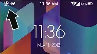 how to get internet speed  on notification bar