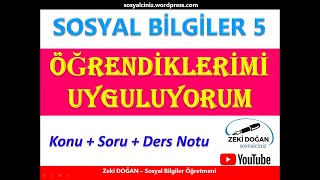 Sosyal Bilgiler 5 - Birey ve Toplum - Sosyal Bilgiler Dersinden Öğrend
