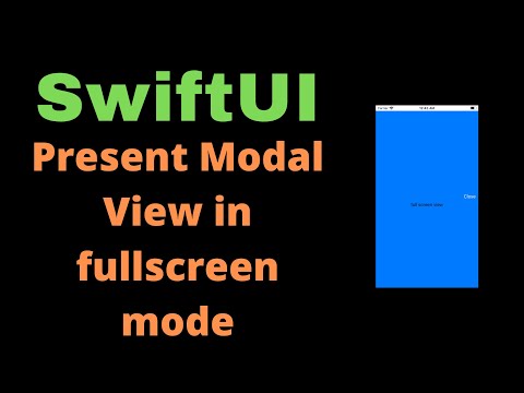 Present Modal View in full screen mode #swiftUI #iOS #xcode12