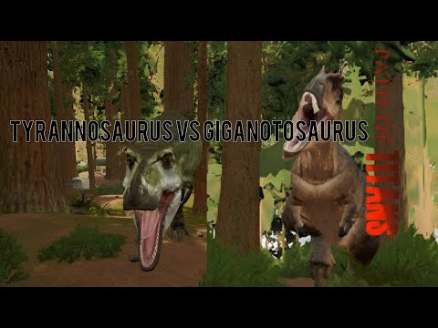 T Rex vs Giganotosaurus (T Rex vs Path Of Titans)