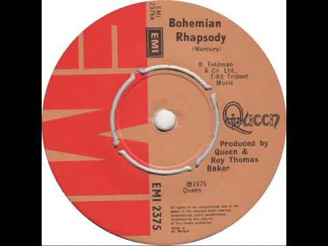 UK New Entry 1975 (278) Queen - Bohemian Rhapsody