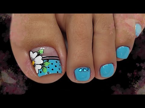 DISEÑO DE UÑA PARA PIES SÚPER LINDAS | UÑAS DE PIES DECORADAS 🦶😍🌺💅