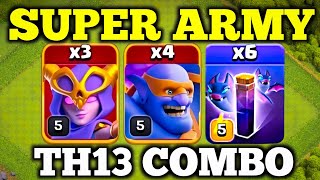 TH13 SUPER BOWLER + SUPER WITCH + BAT SPELL ATTACK COMBO - BEST TH13 ATTACK STRATEGY IN COC
