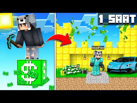 MİLYONER TEK BLOK FİLMİ 😱 - Minecraft