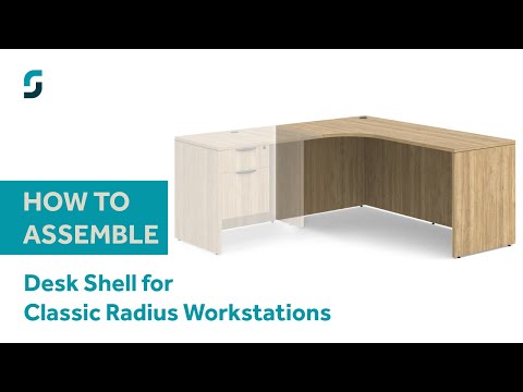 Classic Radius L-Shaped Desk Shell PL182 Assembly Instructions