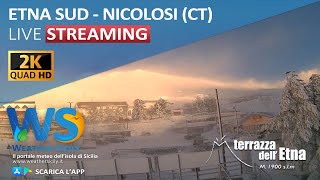 🔴 Etna sud live webcam - Panoramica Piazzale Rifugio Sapienza live webcam