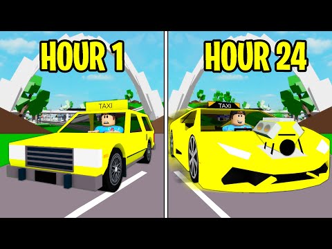 24 HOURS As A TAXI DRIVER In Brookhaven RP.. (FULL MOVIE)